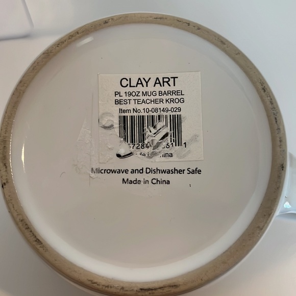 Clay Art Best Teacher Ceramic Mug - Picture 2 of 3
